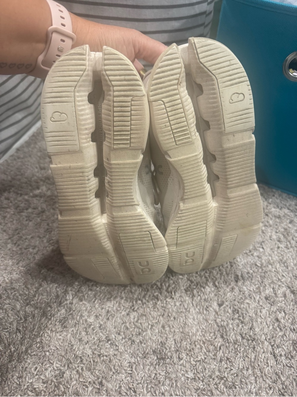 On Cloud White Sneakers - Picture 3 of 9